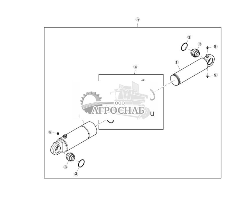 Цилиндр подъема, одностороннего действия, 100 mm - ST288205 355.jpg